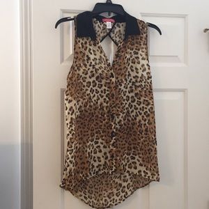 Cheetah print blouse